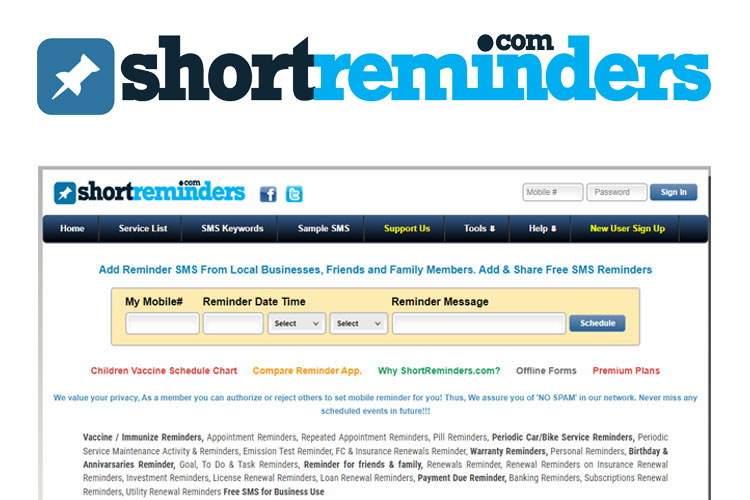 Shortreminders Short Reminders